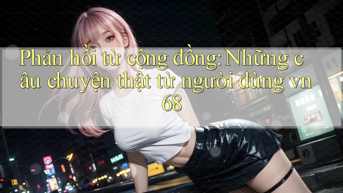Phản hồi từ cộng đồng: Những câu chuyện thật từ người dùng vn68 Phản hồi từ cộng đồng: Những câu chuyện thật từ người dùng vn68